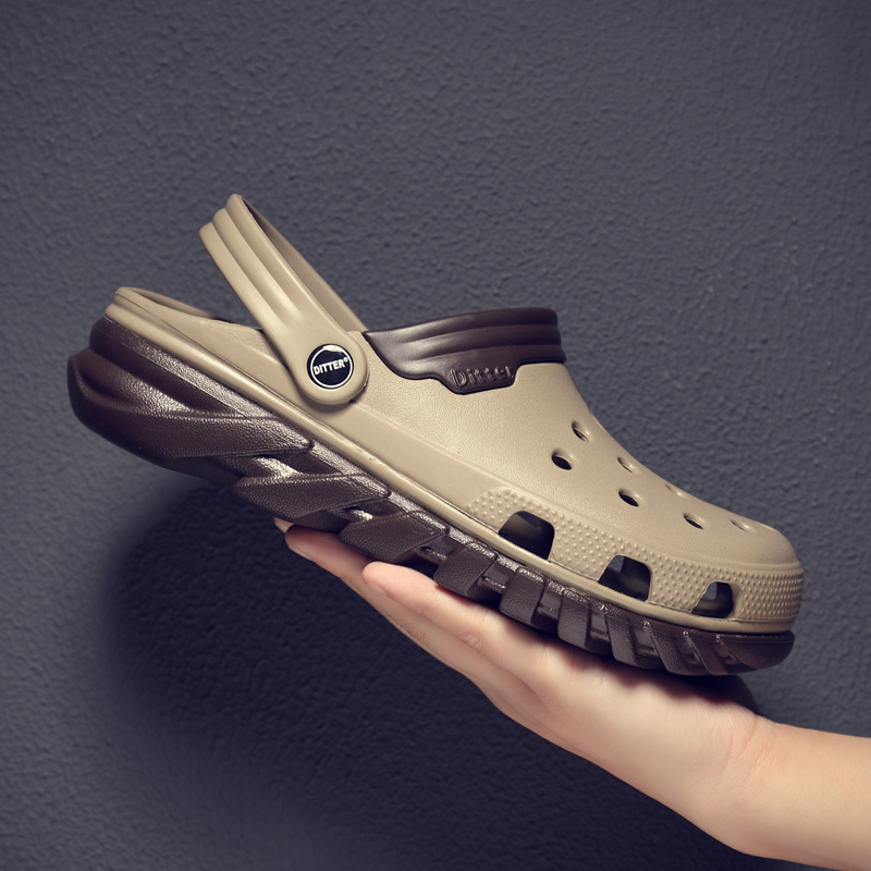 凉拖鞋男2022夏季新款情侣洞洞鞋男士外穿凉鞋防滑软底户外沙滩鞋