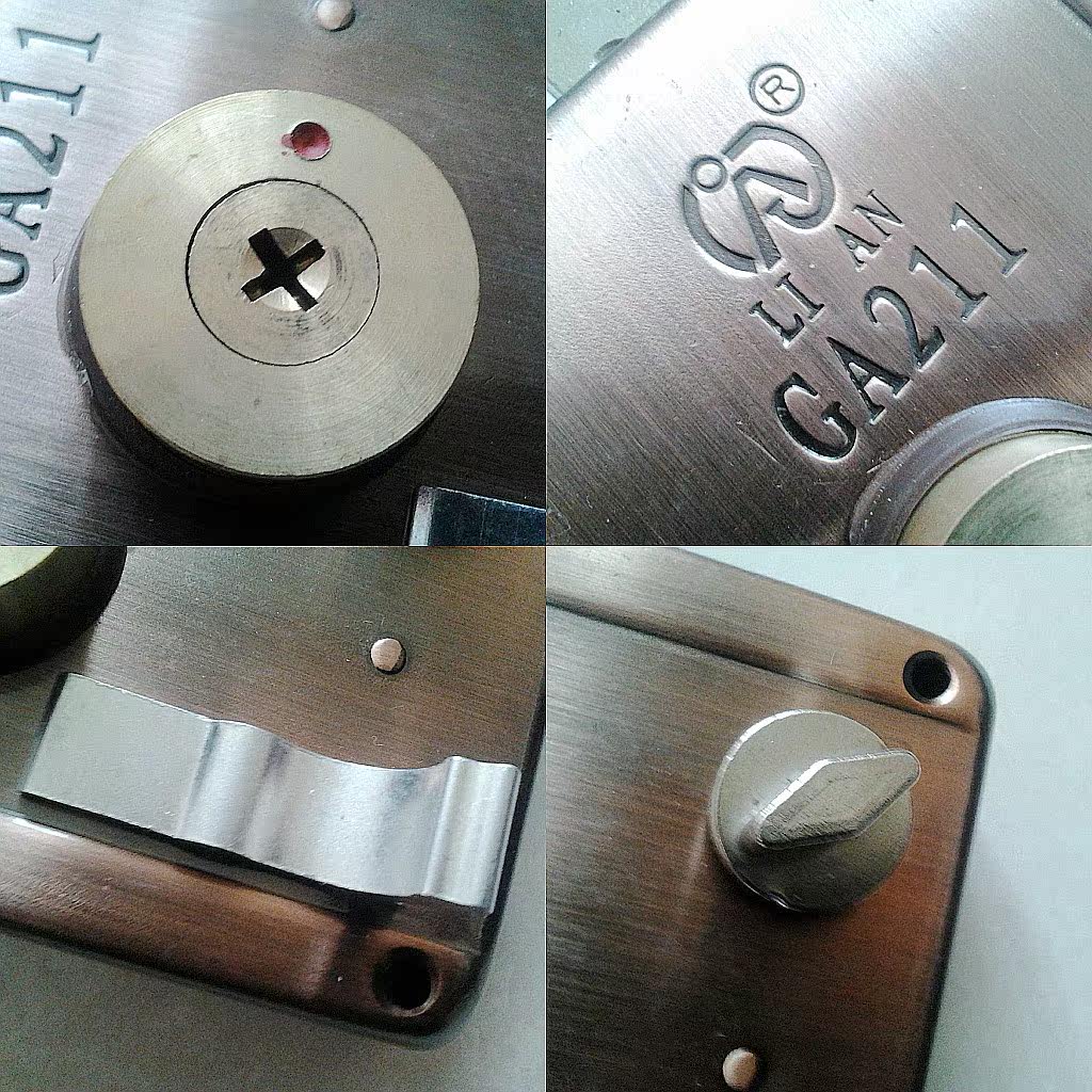 正品带防伪 利安公检外装门锁保险防盗门锁大门锁老式锁储藏室锁