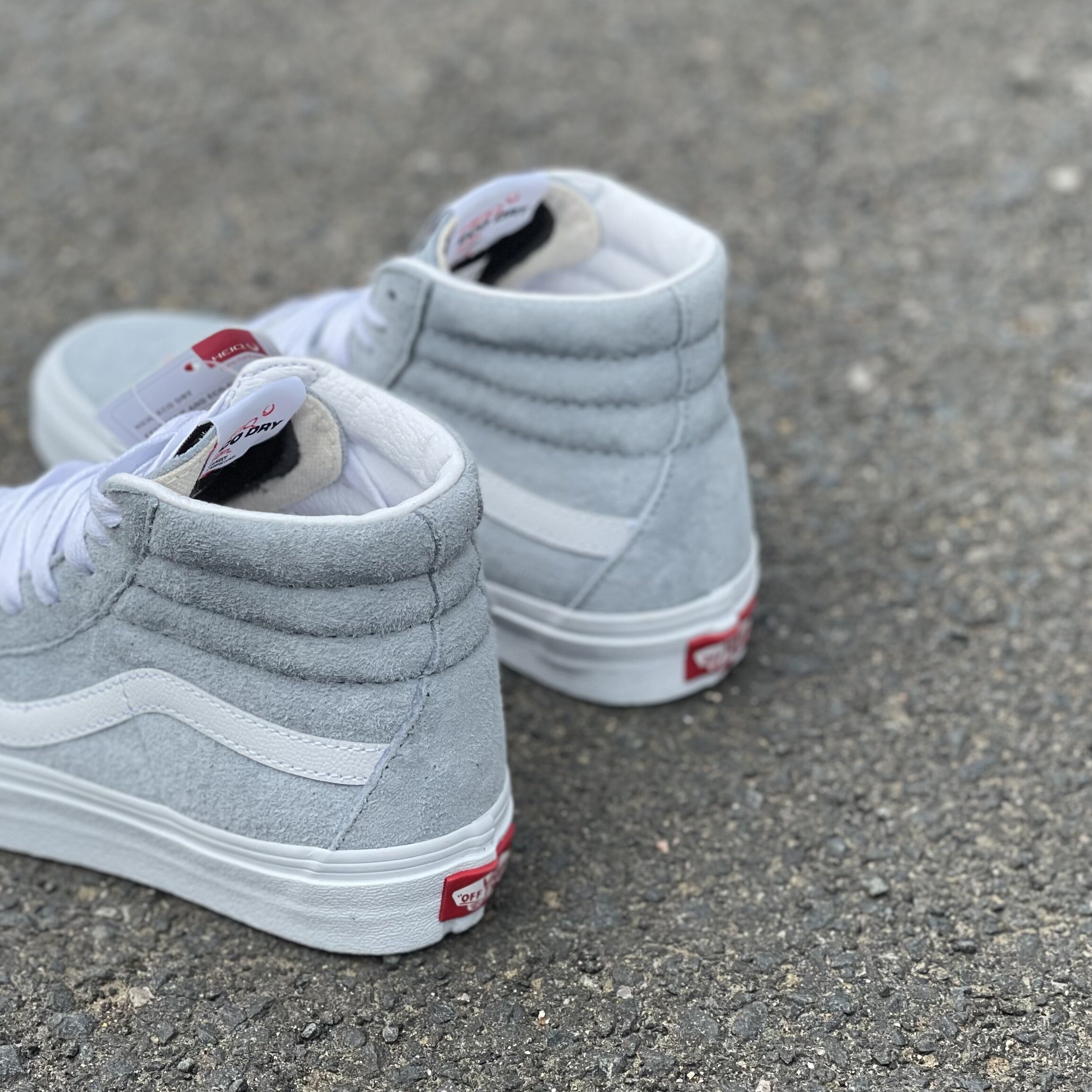 范斯vanssk8-hi男女女鞋淡蓝蓝色毛皮高帮休闲板鞋