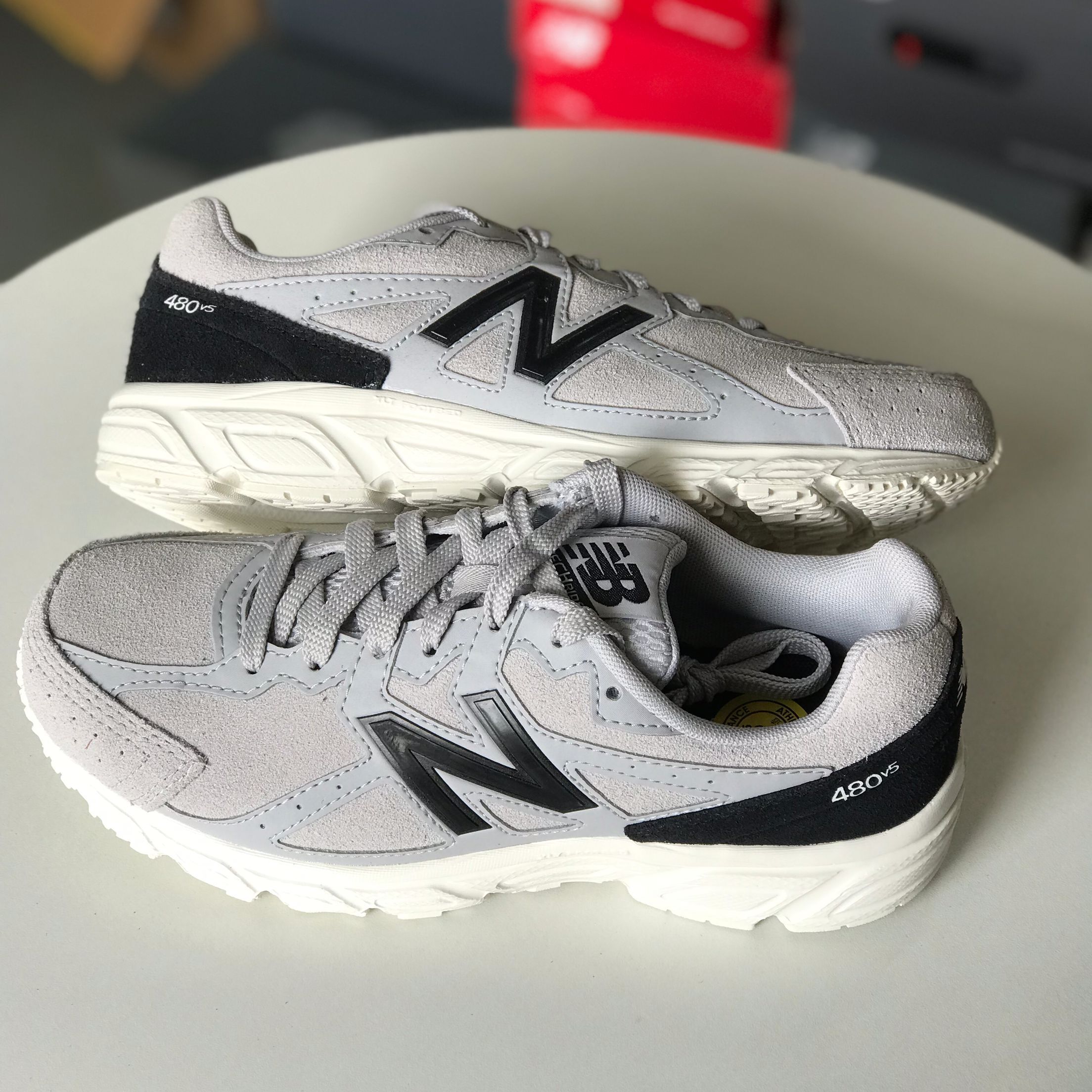 NEW BALANCE韩系复古轻便运动跑鞋女增高休闲老爹鞋潮W480SG5 SB5