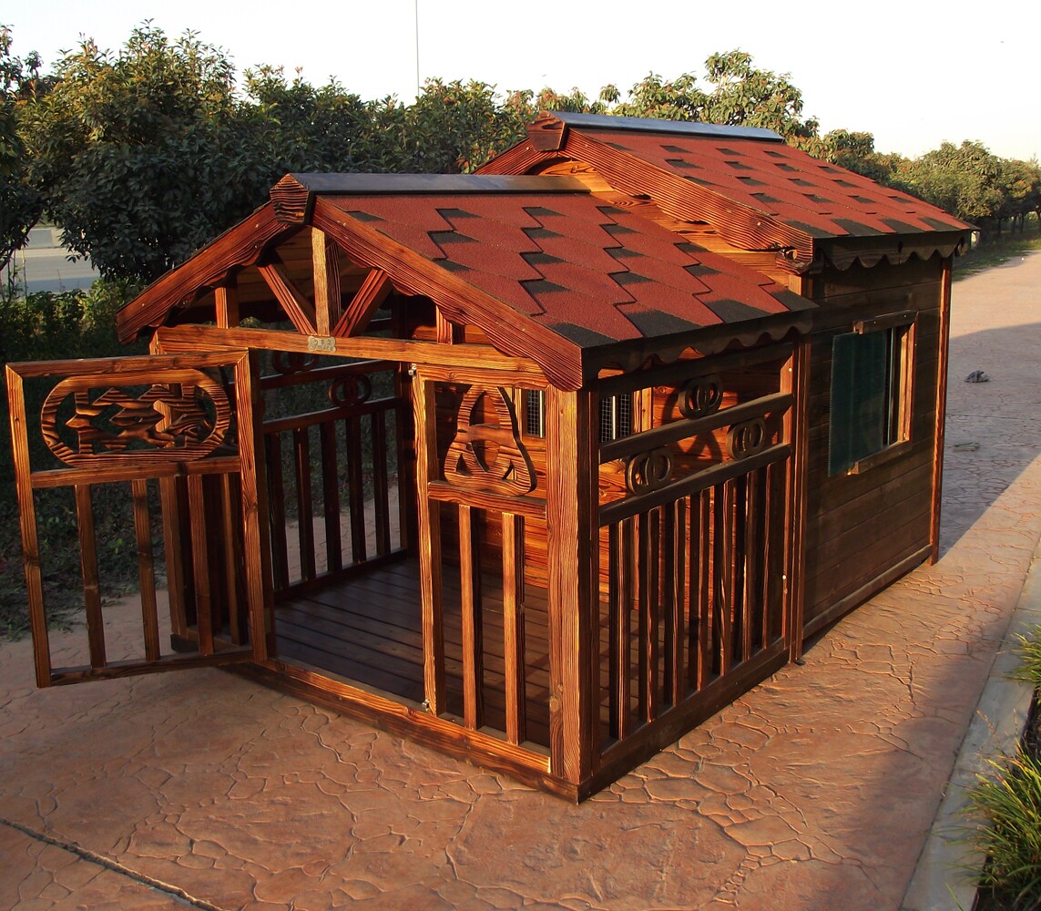 尔米户外大型狗屋木制房子别墅宠物犬舍防雨狗窝