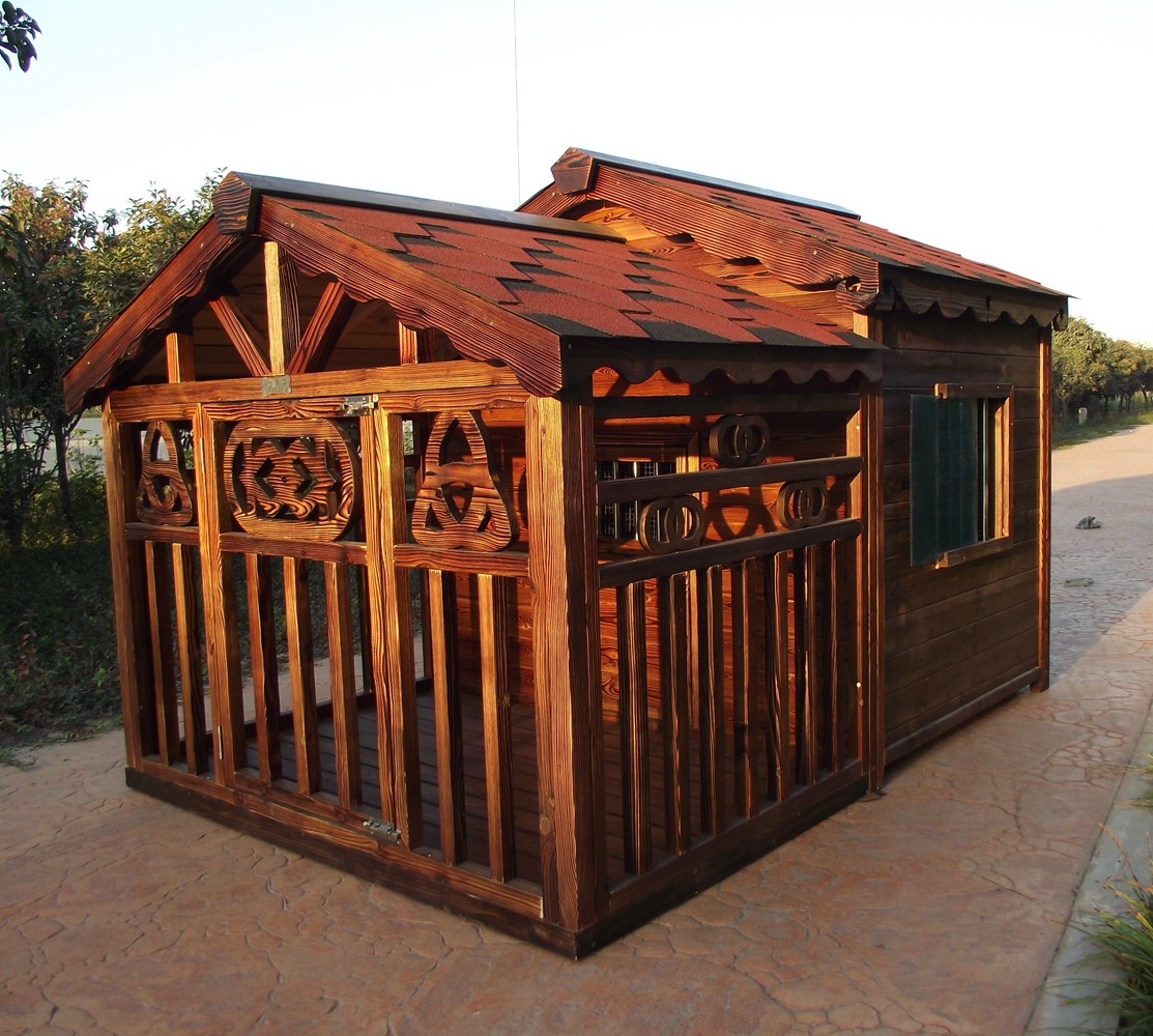 尔米户外大型狗屋木制房子别墅宠物犬舍防雨狗窝