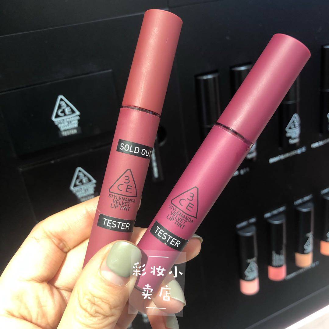 现货韩国3ce丝绒哑光雾面唇釉taupe谣言口红女 酒红 姨妈 砖红色