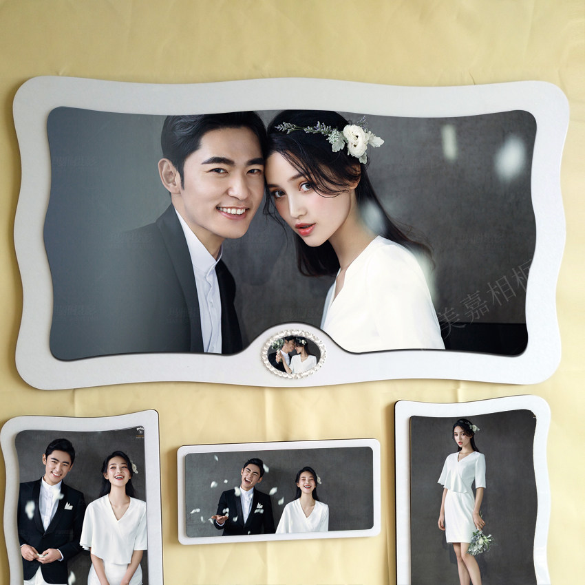 婚纱照水晶相框60寸结婚照放大相框照片制作一体水晶相框挂墙包邮