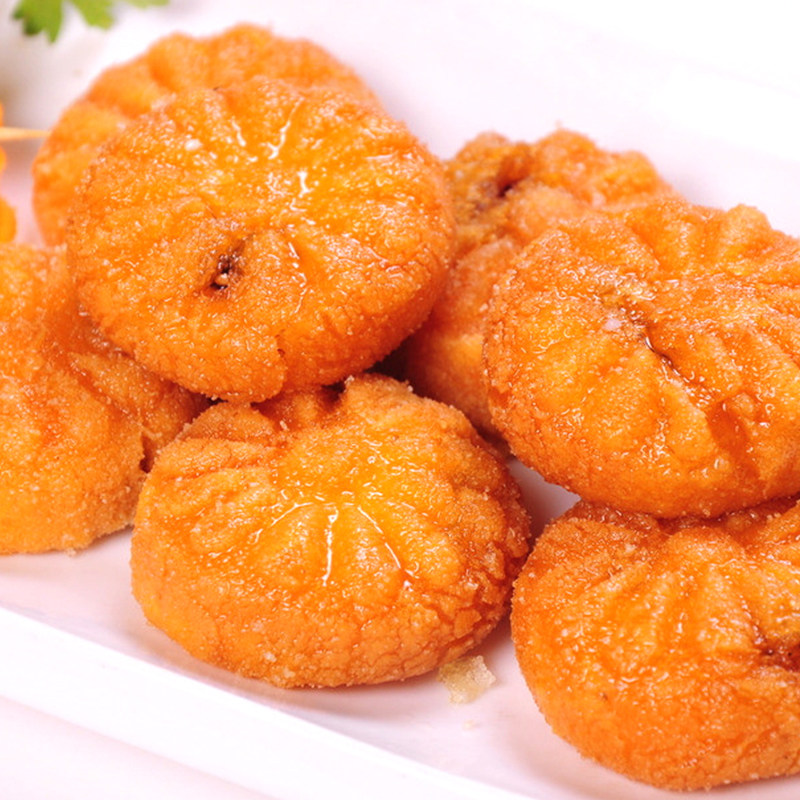 三全豆沙南瓜饼甜食油炸南瓜饼休闲油炸零食西餐奶茶专用12个