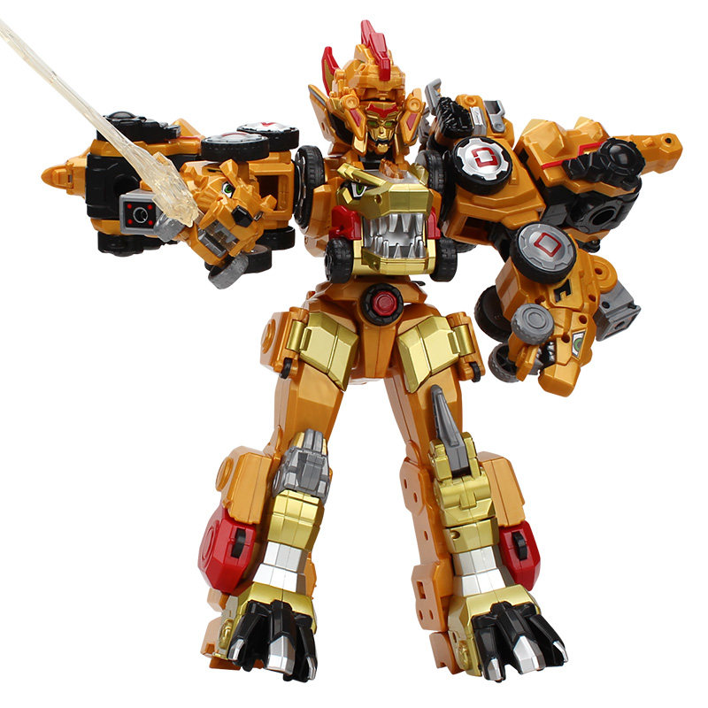 战龙龙神百兽总动员超级儿童合体金甲烈焰小男孩儿童机器人