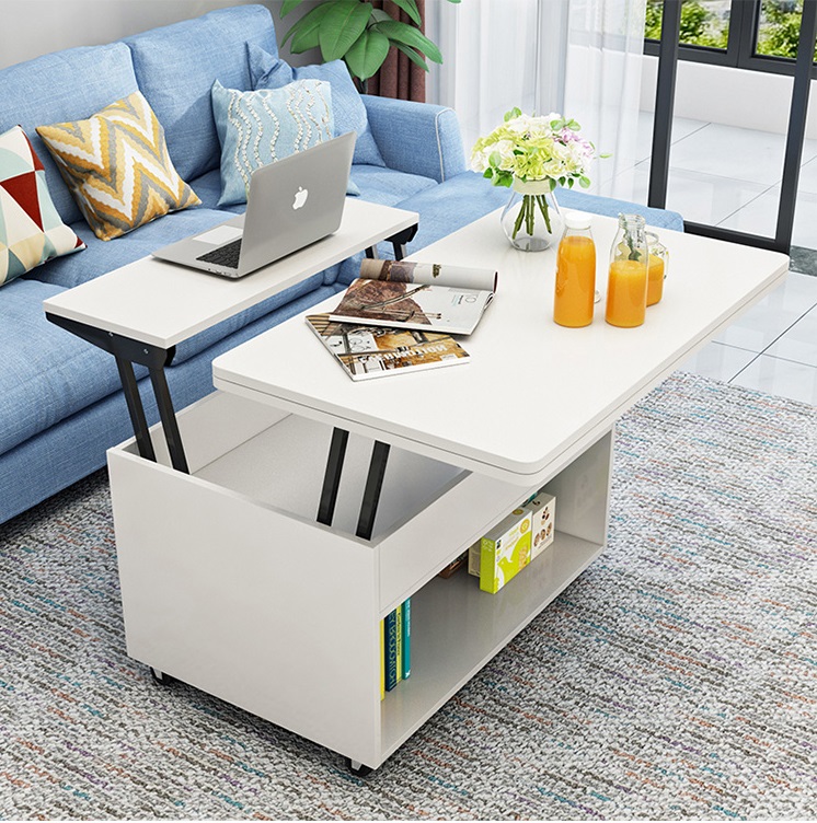 移动茶几多功能餐桌折叠升降两用伸缩小户经济型茶几