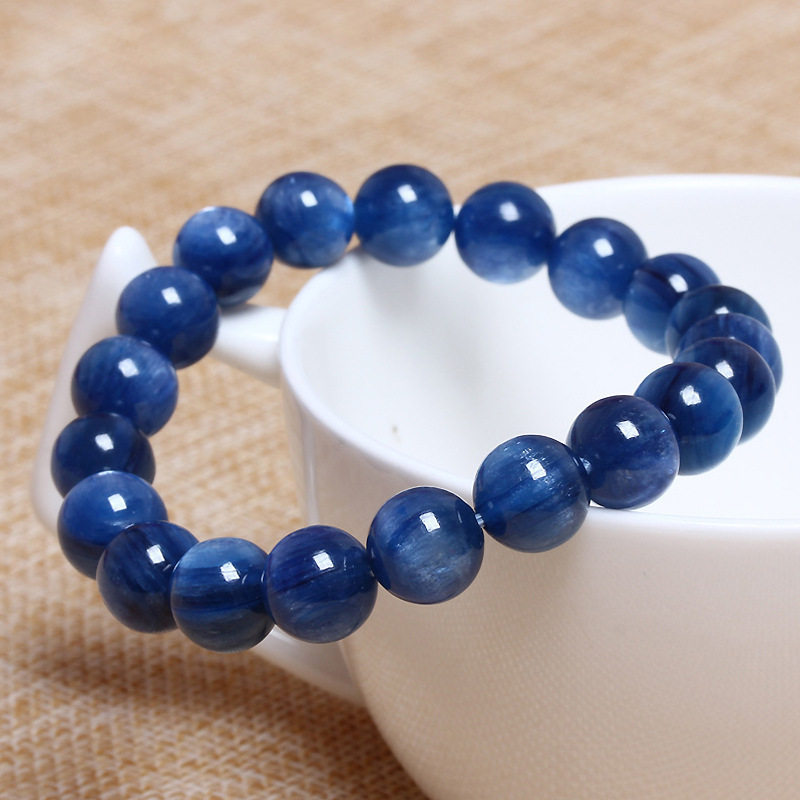 7a天然水晶蓝绒晶石手链手串单圈男女式个性手饰手链