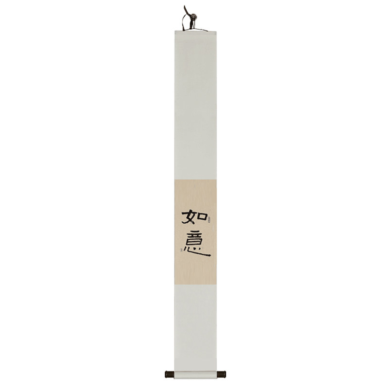 禅意空白宣纸挂轴宋式日式装裱卷轴茶道书房宣纸