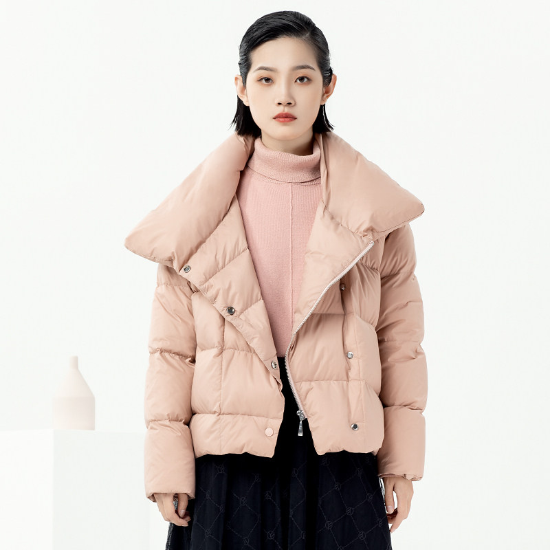 易菲外套羽绒服鹅绒白鹅绒2022年加厚通勤宽松短款羽绒服