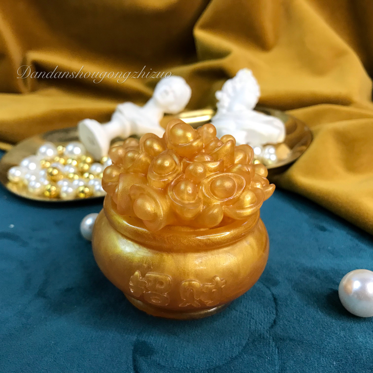 模具丹丹滴手工diy独家3d立体聚宝盆硅胶diy模具