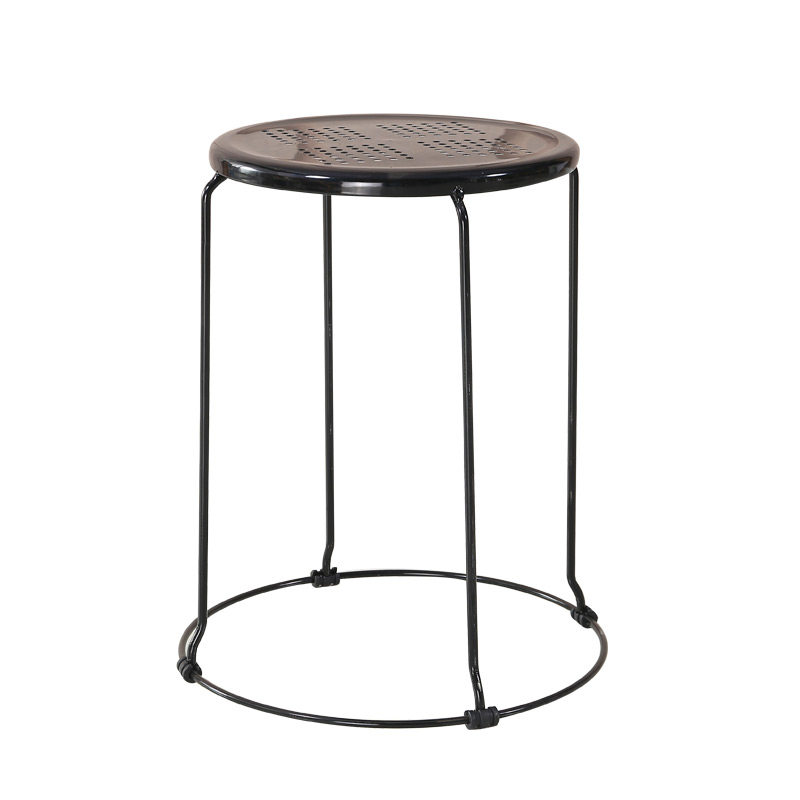 彩色时尚圆凳子加厚餐凳简约家用凳子快餐凳换鞋凳精品钢筋凳铁凳