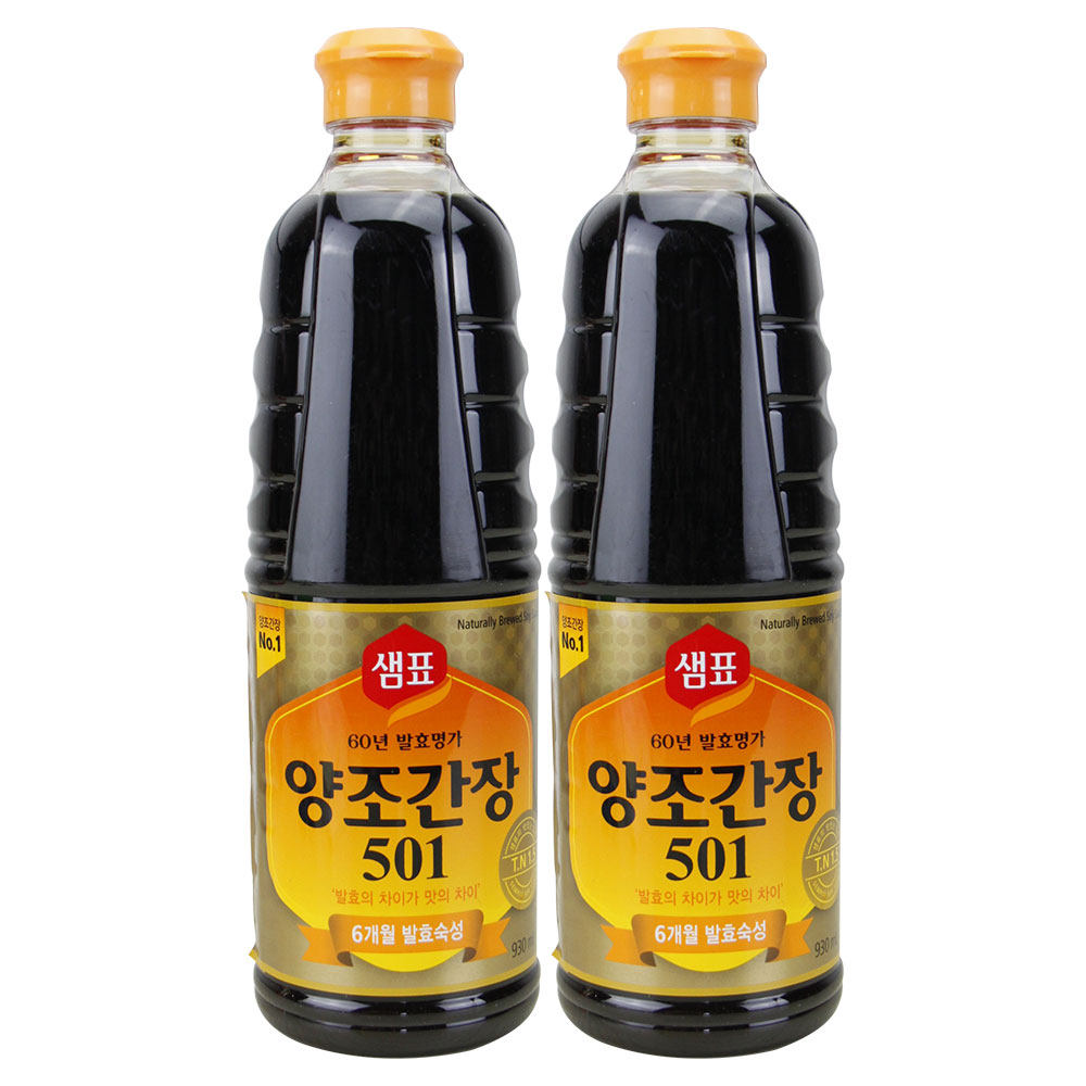 韩国原装进口 韩式膳府酿造酱油501生抽酱油炒菜烧汤酱油2瓶装