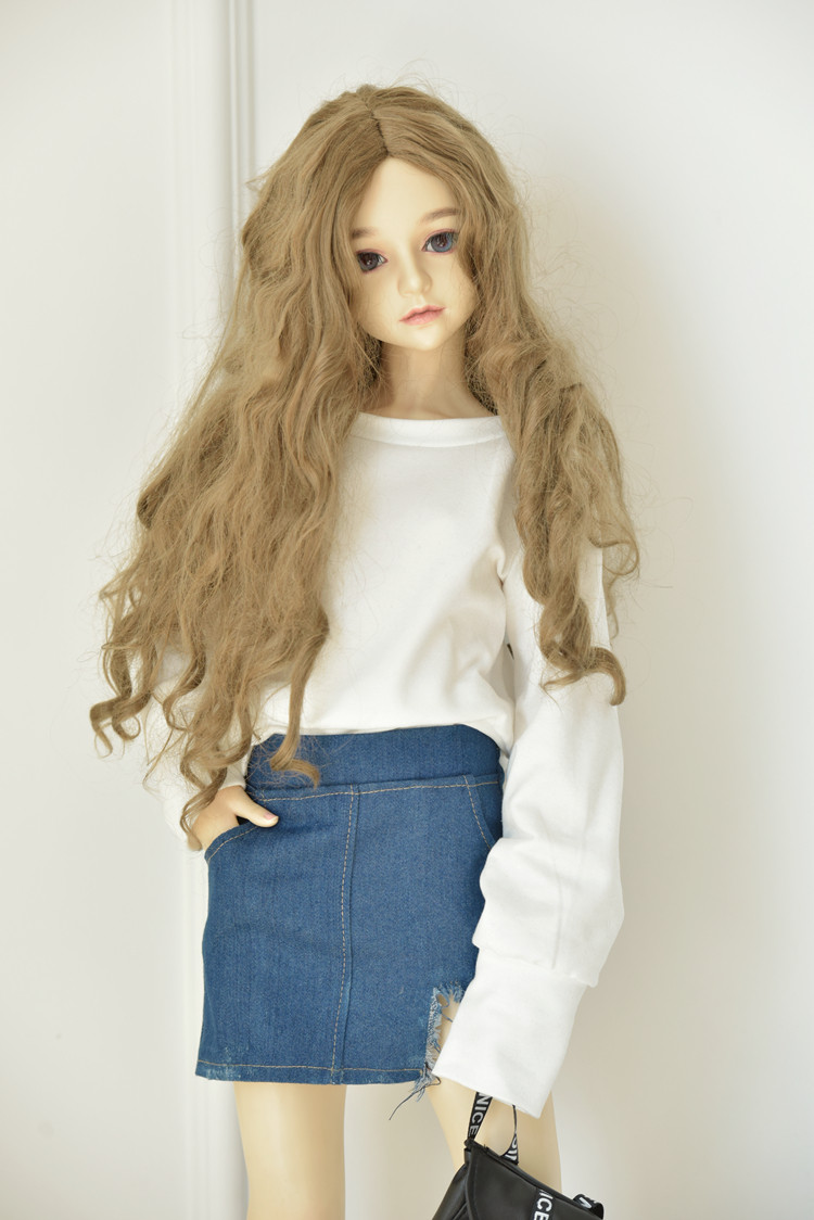 bjd sd娃娃衣服 女卫衣白色t恤打底长袖外套 牛仔裙裤 皮包新款