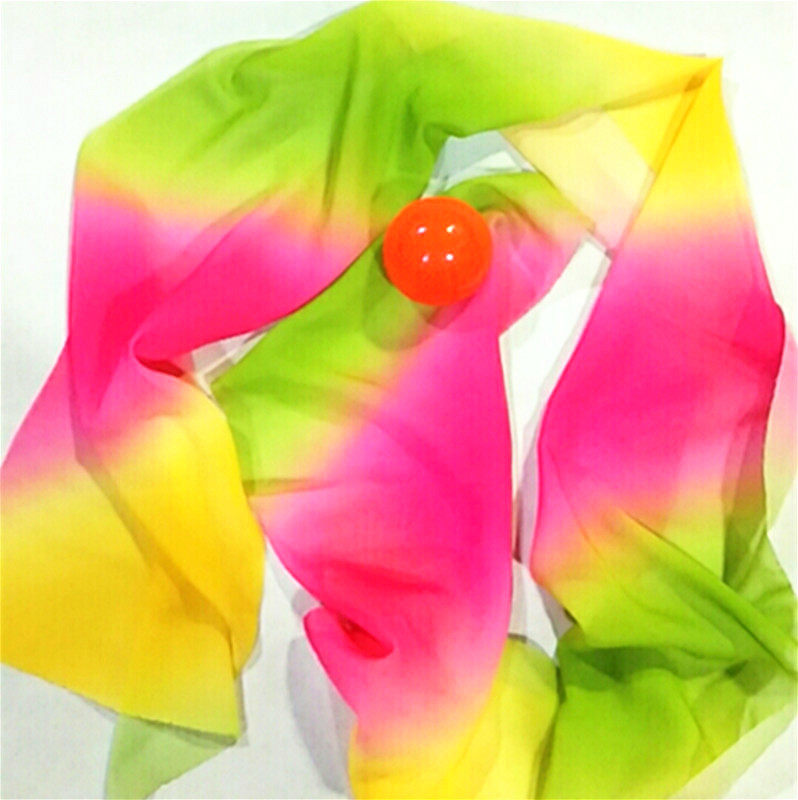 柔力带球宏福绸带彩绸球长绸飘彩带橡胶充气太极柔力球