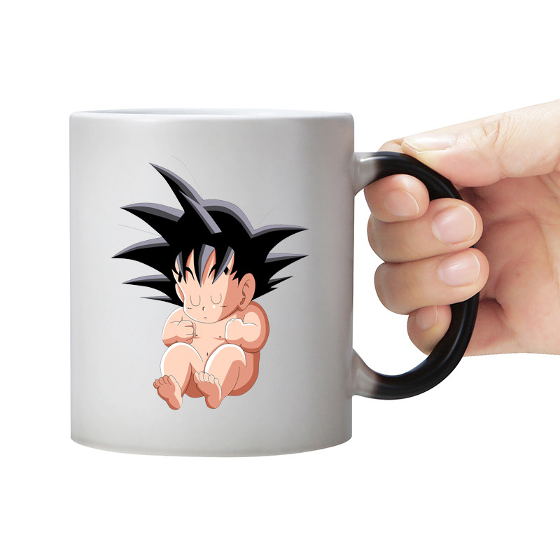 dragonball七龙珠孙悟空反应陶瓷感温咖啡马克变色马克杯