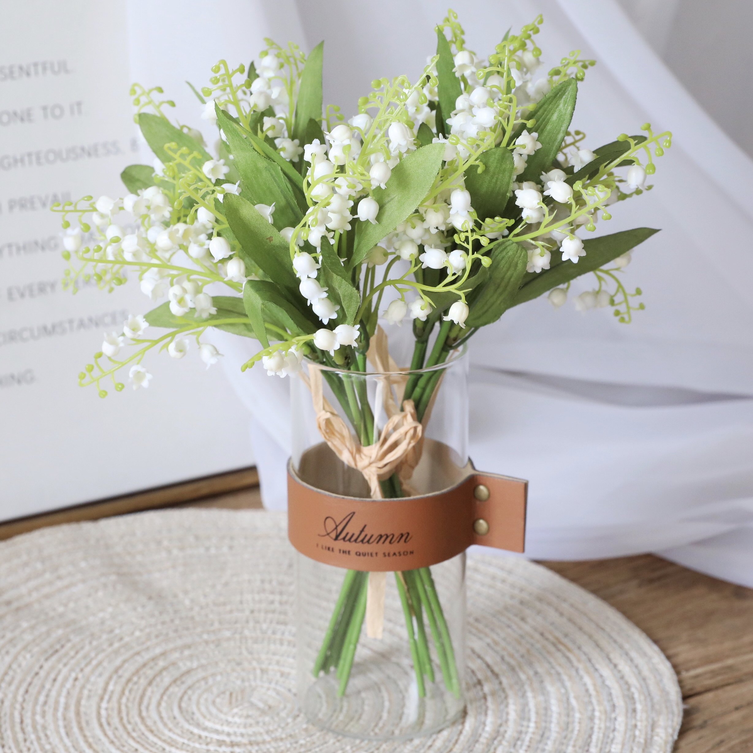 仿真铃兰兰花风铃草白色婚礼手捧小清新拍照道具仿真花