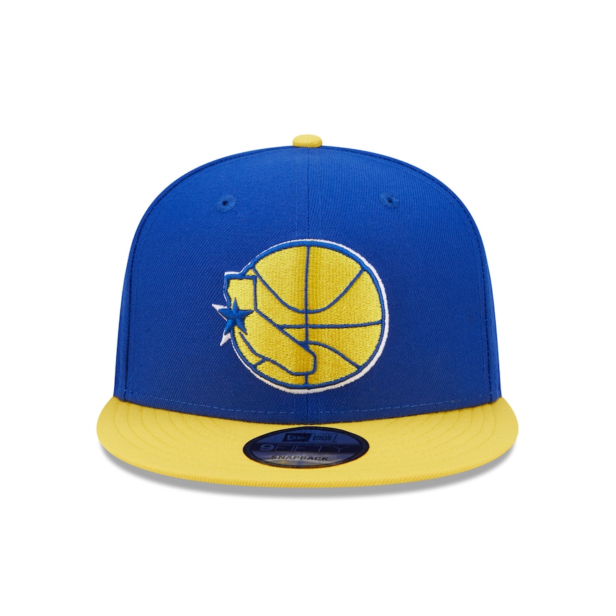 美国代购正品newera金州勇士队棒球帽复古帽子蓝黄帽子