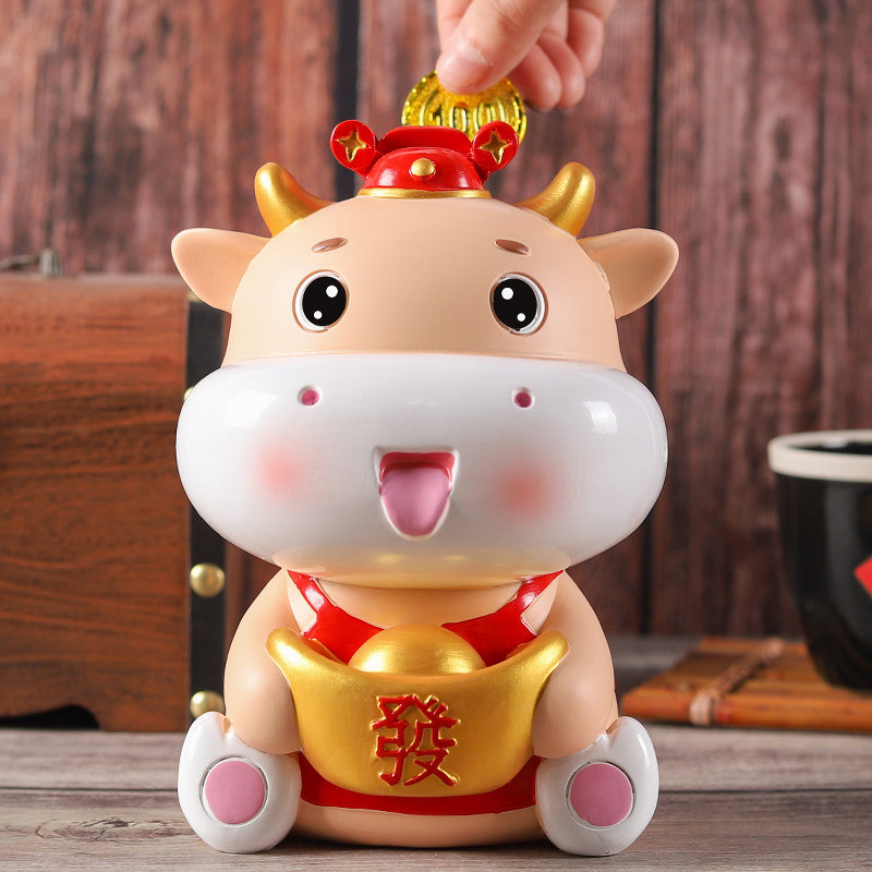 存钱牛年生肖大号小牛储蓄罐大人人用可存可取储蓄罐