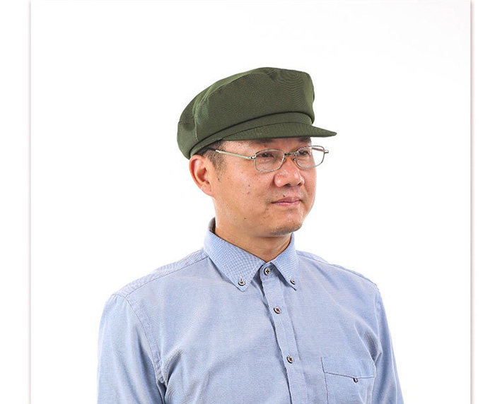 春秋秋冬中老年人马裤呢爸爸经典老式绿色平顶干部帽子