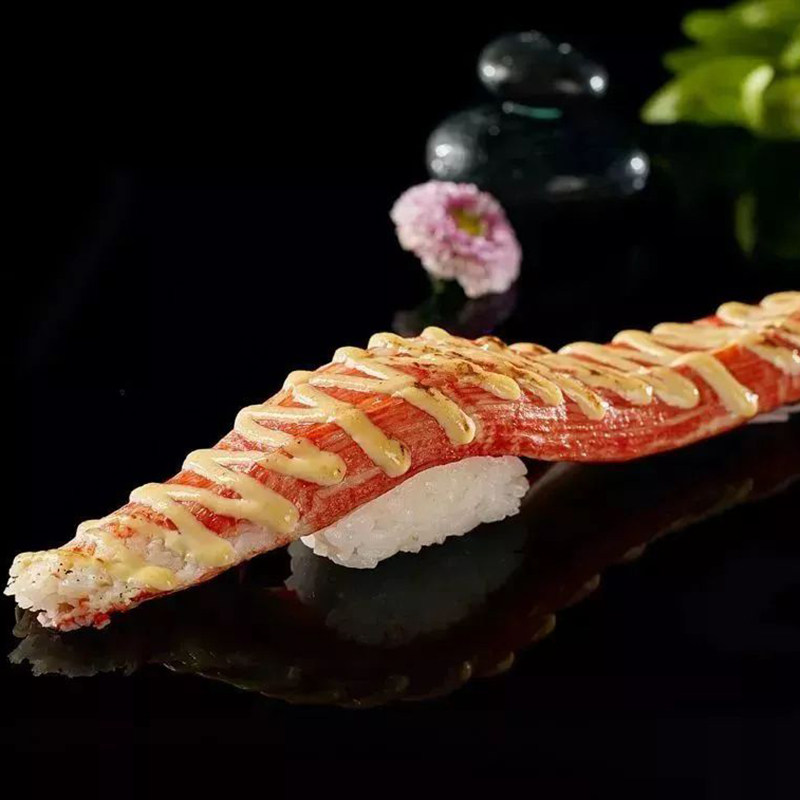 蟹柳瑞鳕天妇罗日式巨无霸巨型特长寿司火炙1kg寿司料理