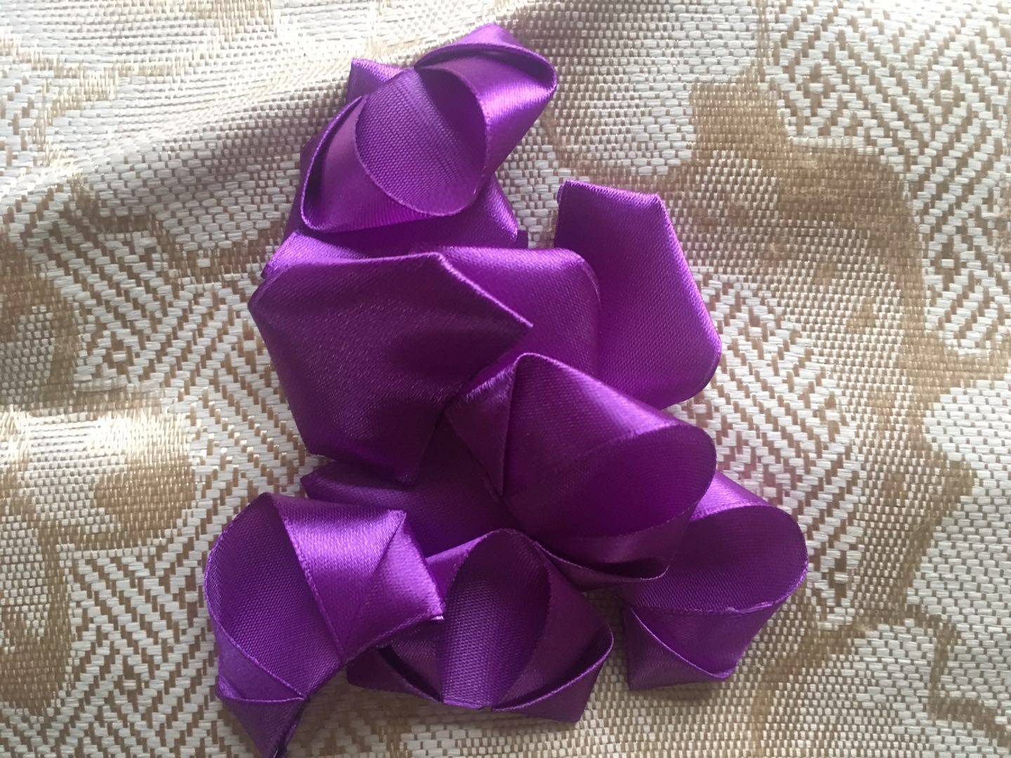 玫瑰花仿真4cm丝带玫瑰花瓣半成品彩带缎带diy彩带