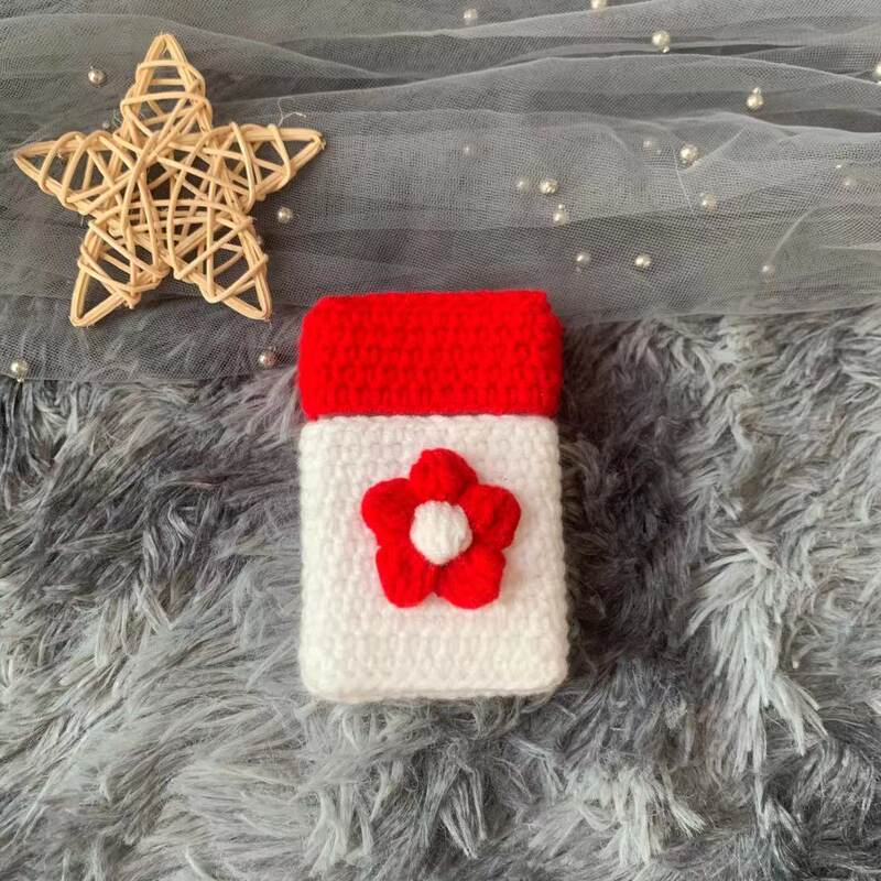 推荐小怪兽毛线成品手工编织钩针送烟盒