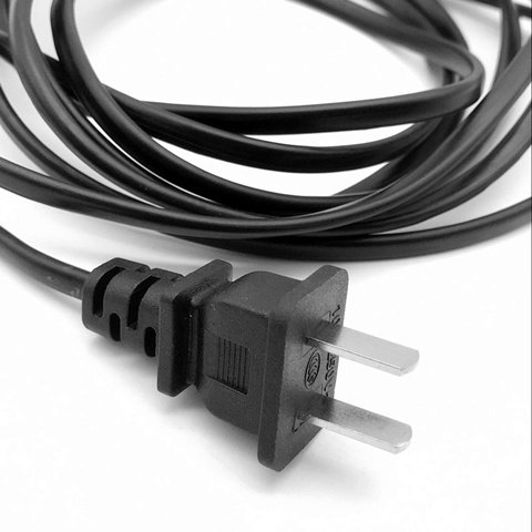 纯铜二项带插头 电源线两插2芯两项二插国标电源线两孔二脚插头线