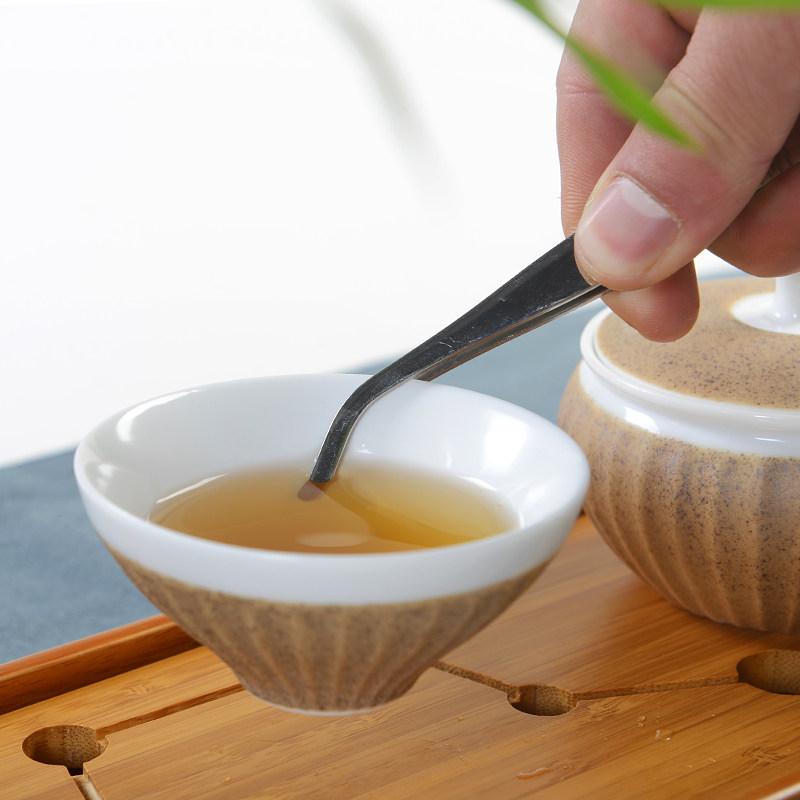 竹茶精品不锈钢镊子功夫功夫茶茶具茶道零配件加厚茶夹