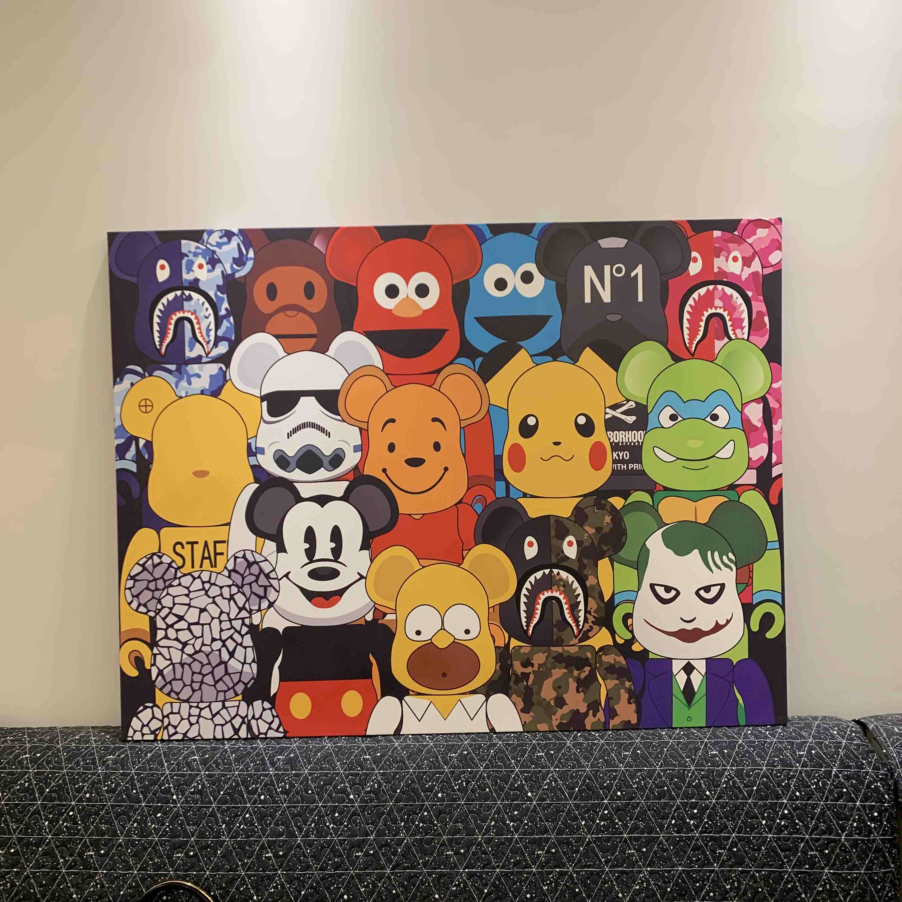 mr.nine品牌人物暴力熊合集无框装饰画现代装饰画