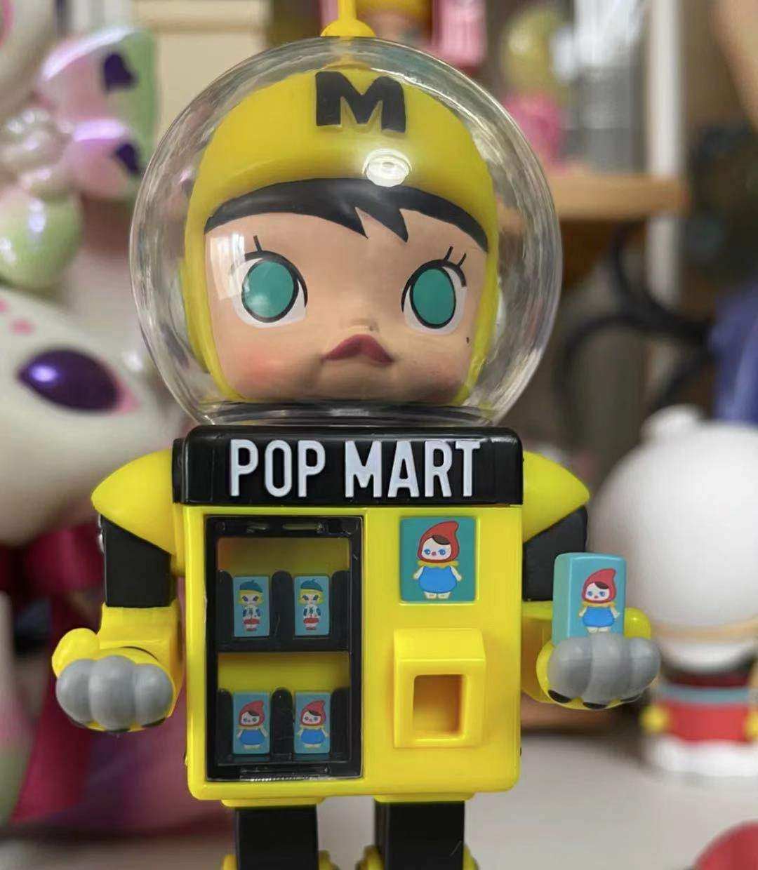 popmart泡泡玛特员工福利molly机器人商店吊卡限量公仔潮玩盲盒
