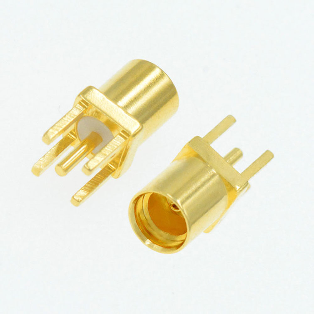 母座mmcx-ke四脚印制电路板连接器插板阻抗欧姆铜材连接器