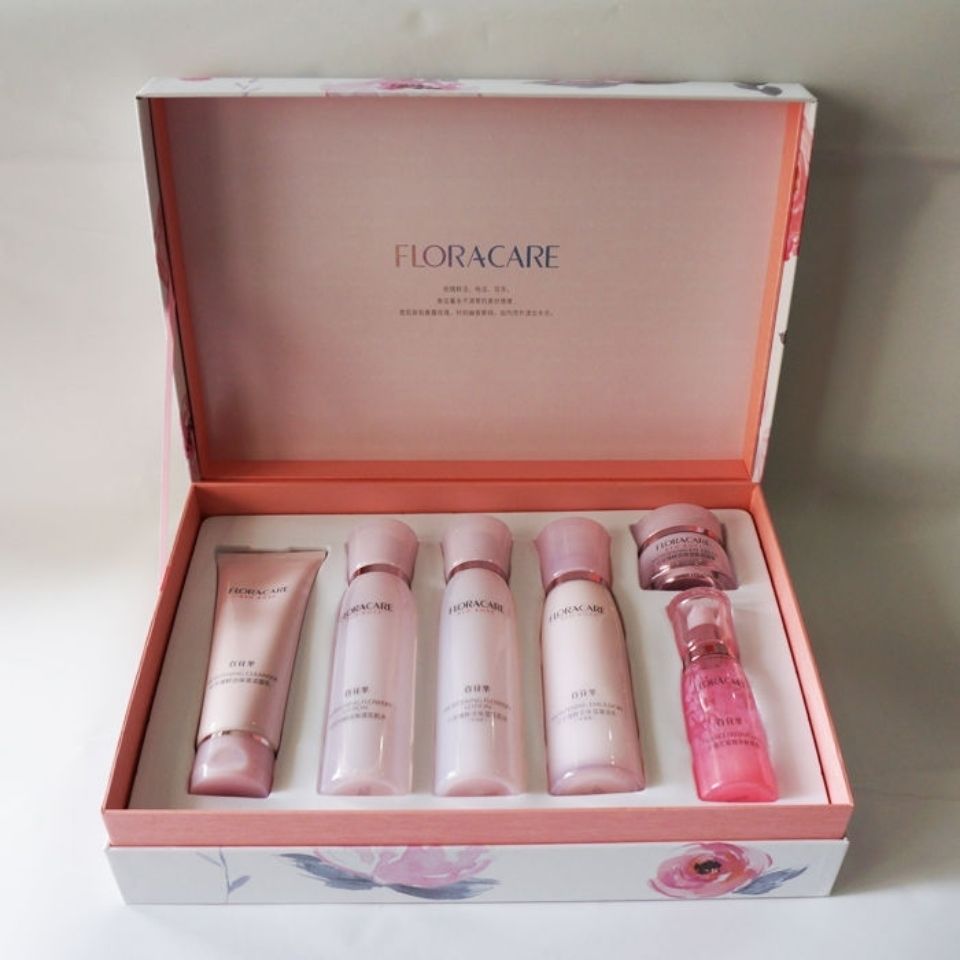 欧诗漫百花萃红玫瑰鲜活保湿水乳护肤品套装滋润收缩面部护理套装
