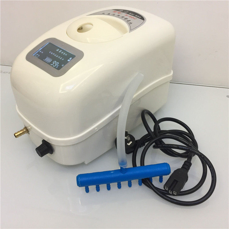 户外钓鱼充电交直流两用增氧机 鱼用氧气泵车载卖鱼小型充氧机