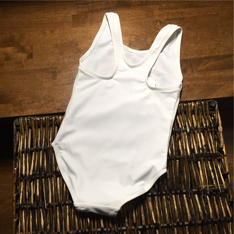 泳衣宝宝泳裤女童白色游泳衣虎头连体女宝背心泳衣裤