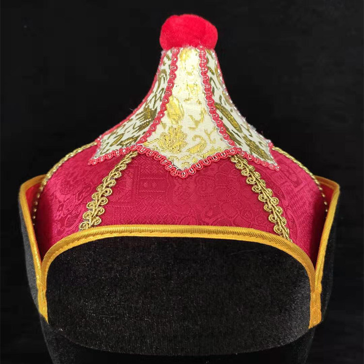 蒙古族舞台民族手工服饰蒙古演出歌手婚庆礼仪王爷帽子