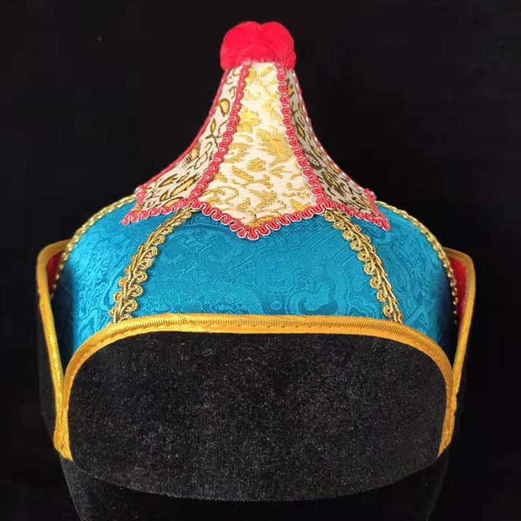 蒙古族舞台民族手工服饰蒙古演出歌手婚庆礼仪王爷帽子