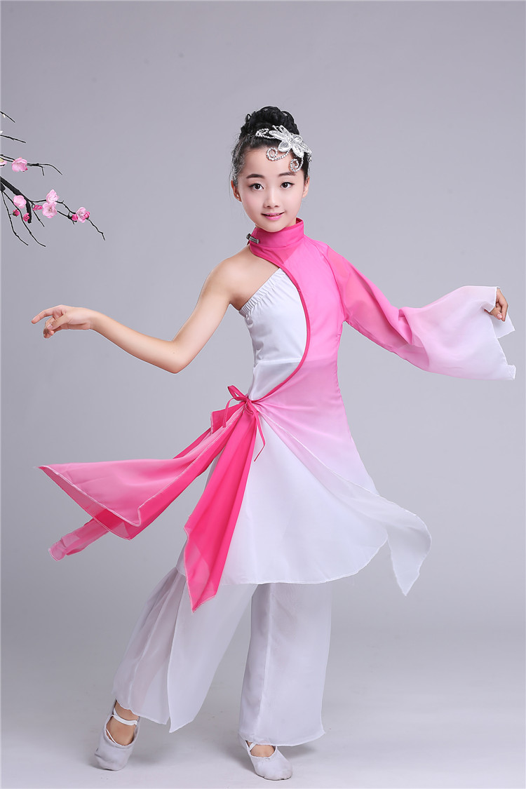2018新款儿童古典舞蹈演出演出服服装女童飘逸儿童演出服