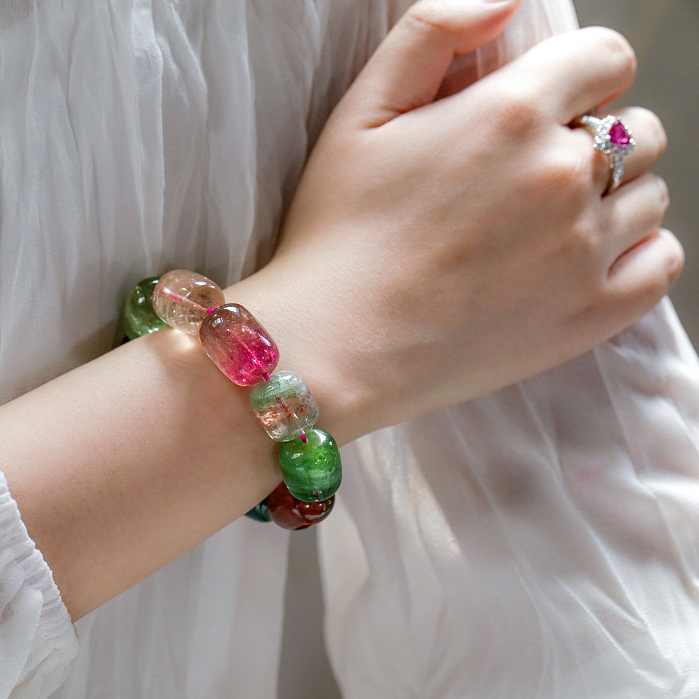 手链碧玺仙的又透寻玉大桶糖果满足感超级一串手链