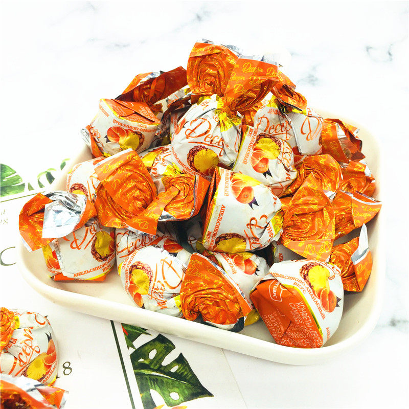 糖果俄罗斯进口斯巴达克菠萝夹心巧克力500g喜糖婚庆传统糖果