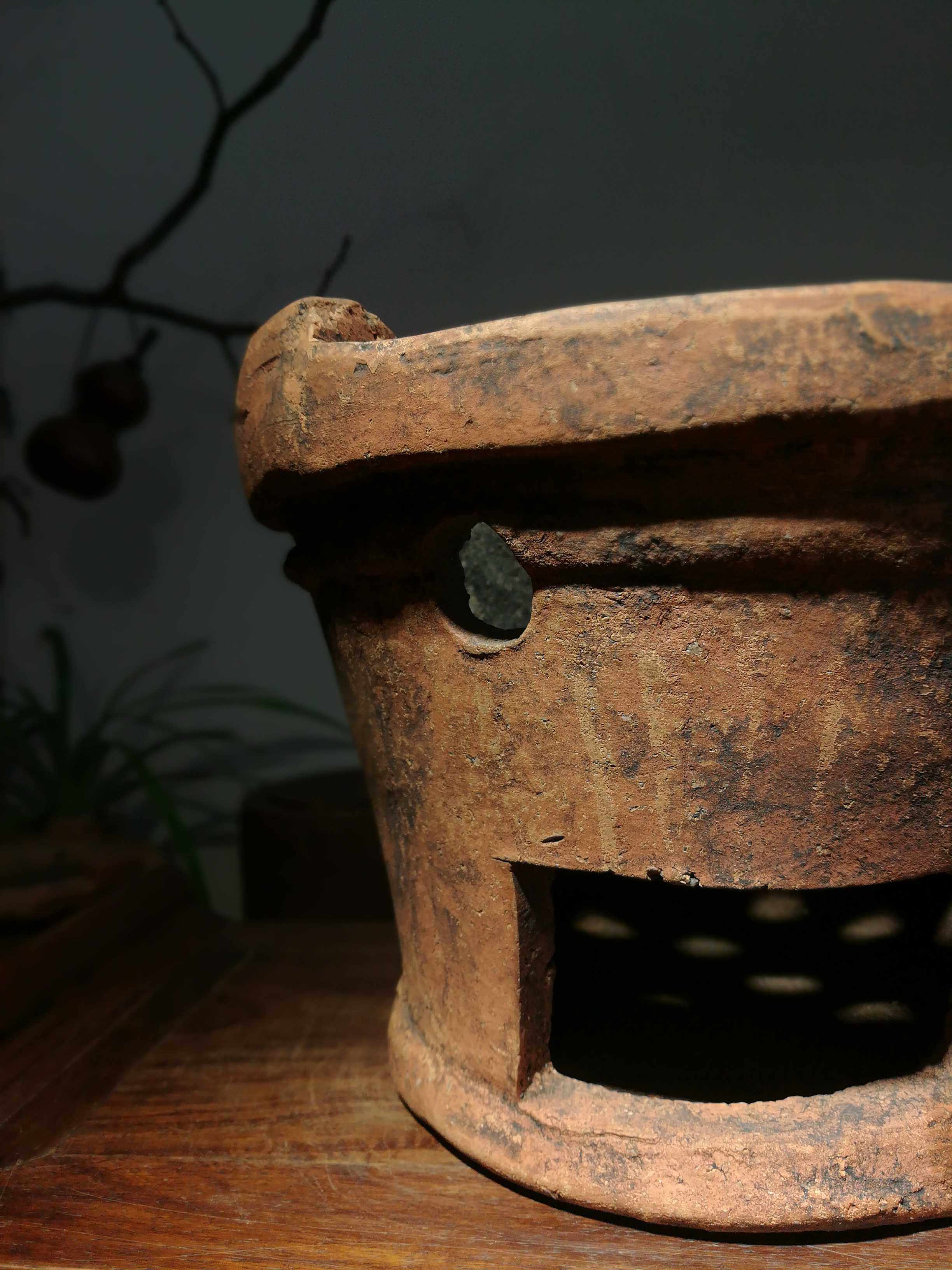 红泥家用禅意茶具茶道文房暖炉取暖手工炉子茶道