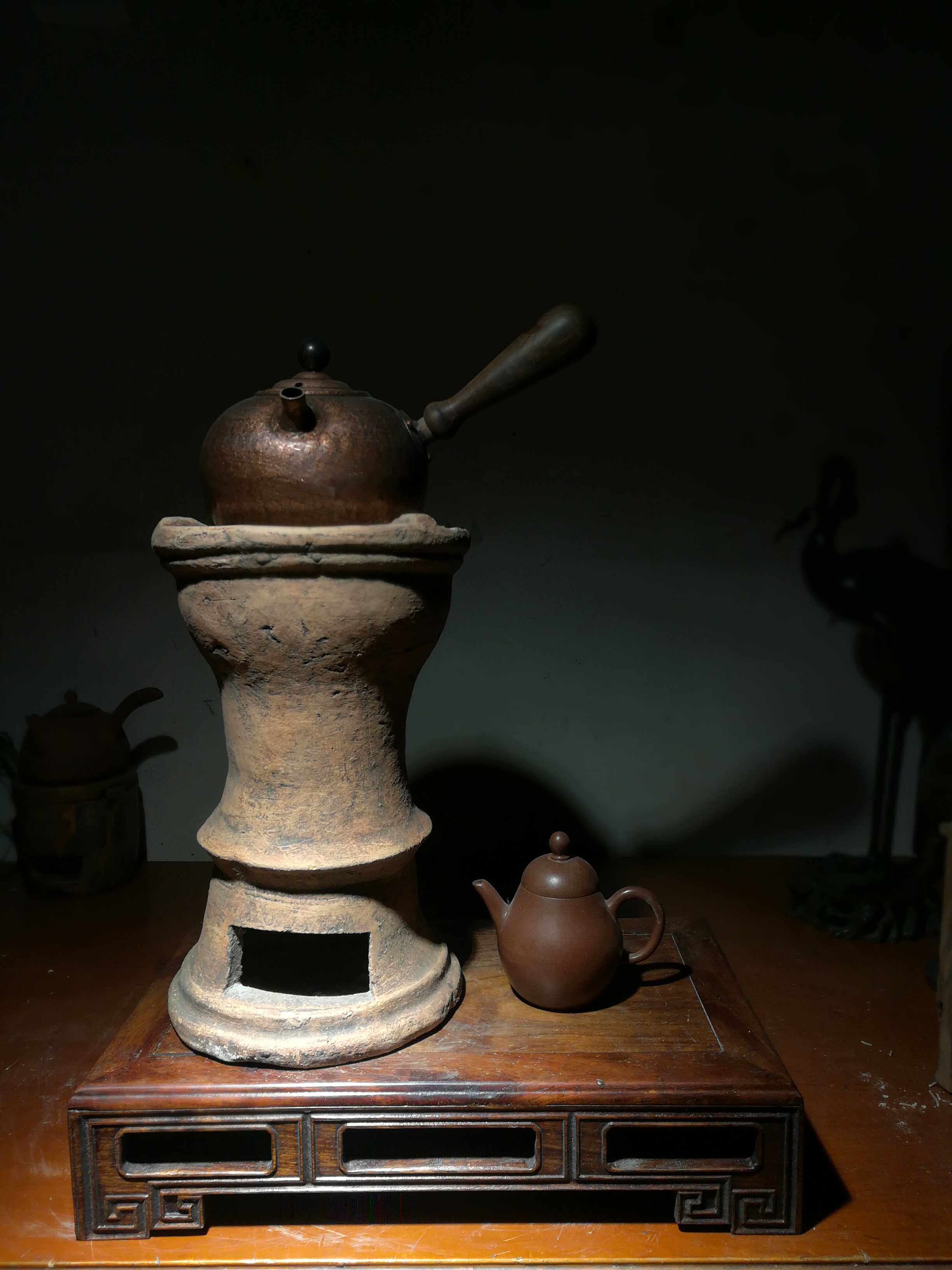 炭炉红泥炉子小火炉茶炉老式手工陶炉文房茶道茶道