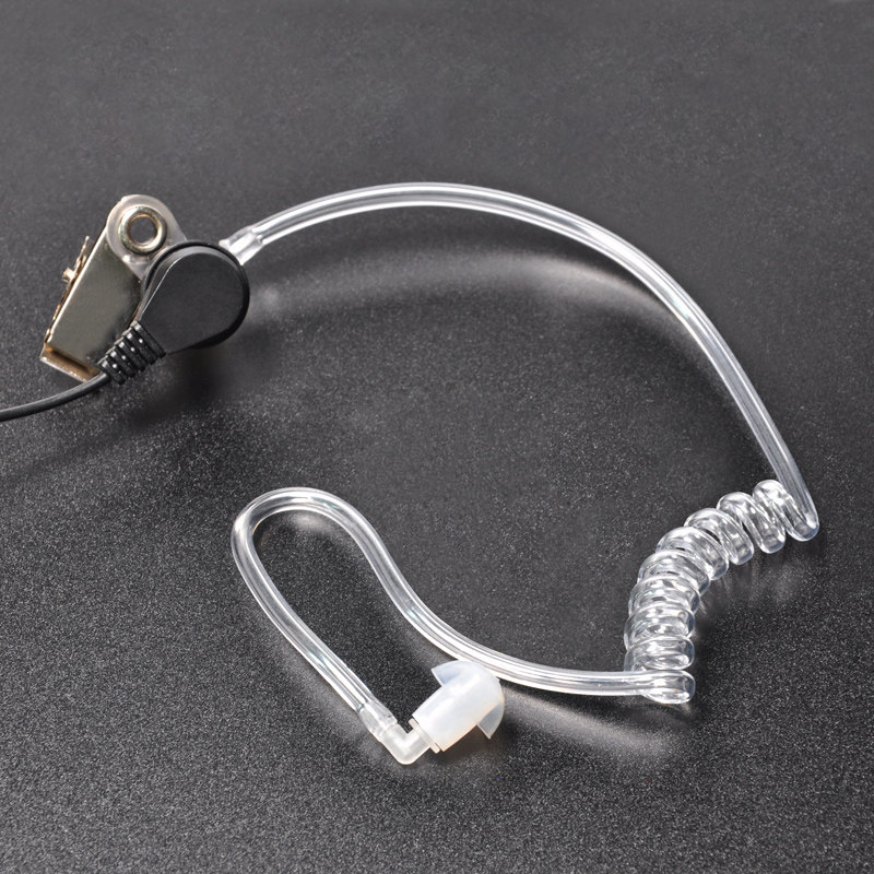 耳机对讲机耳麦通用空气导管入耳特工防辐射双孔对讲机配件