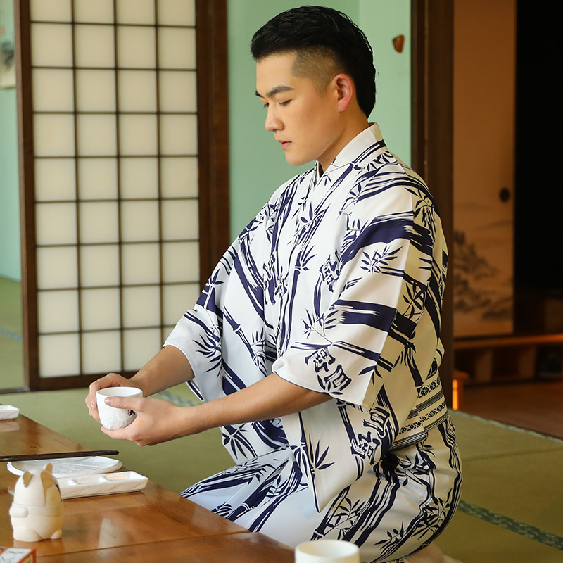 男士传统和服浴衣日本正装古典樱花花季古装cosplay