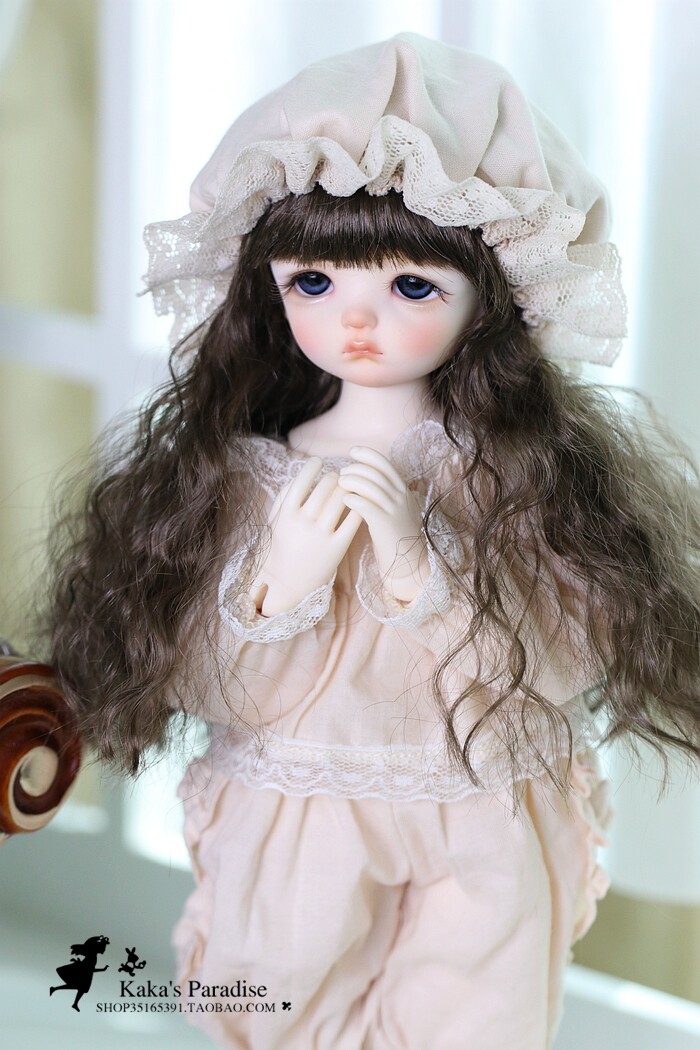 kaka玉米面卷气泡空气假发bjd毛假发仿马海八分bjd娃娃