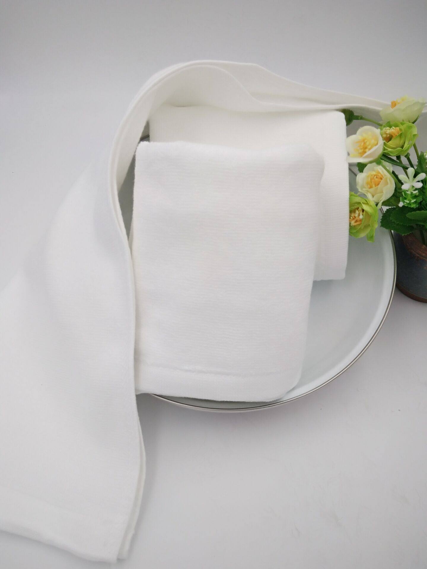 纯棉白毛巾 酒店宾馆洗浴中心厂家直销 洗脸巾满包邮吸水家用纯棉