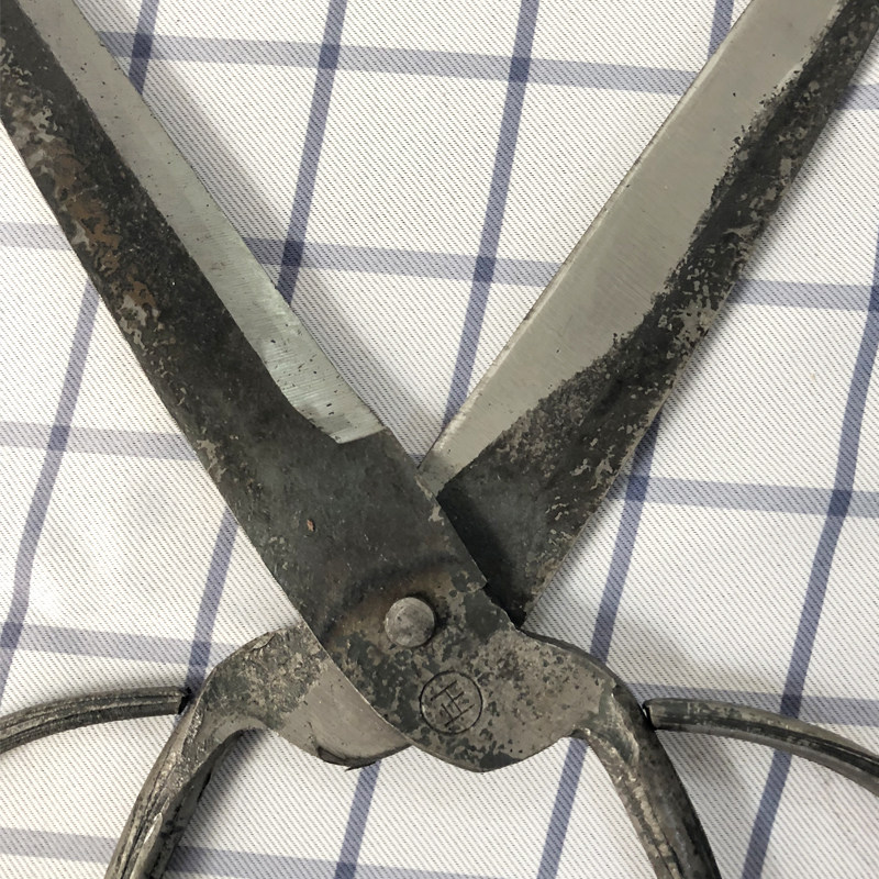 手工锻打长刃剪刀特大皮革土打加长家用剪刀