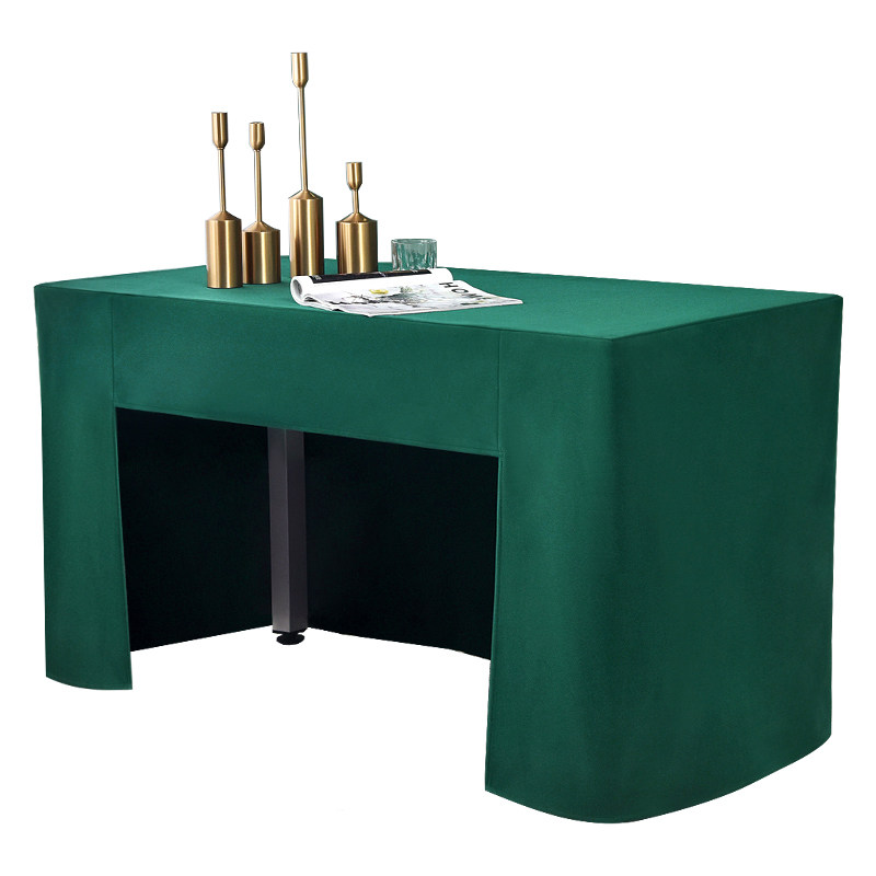 台泥桌布定制加厚酒店会议纯色台尼桌长方形商务桌布