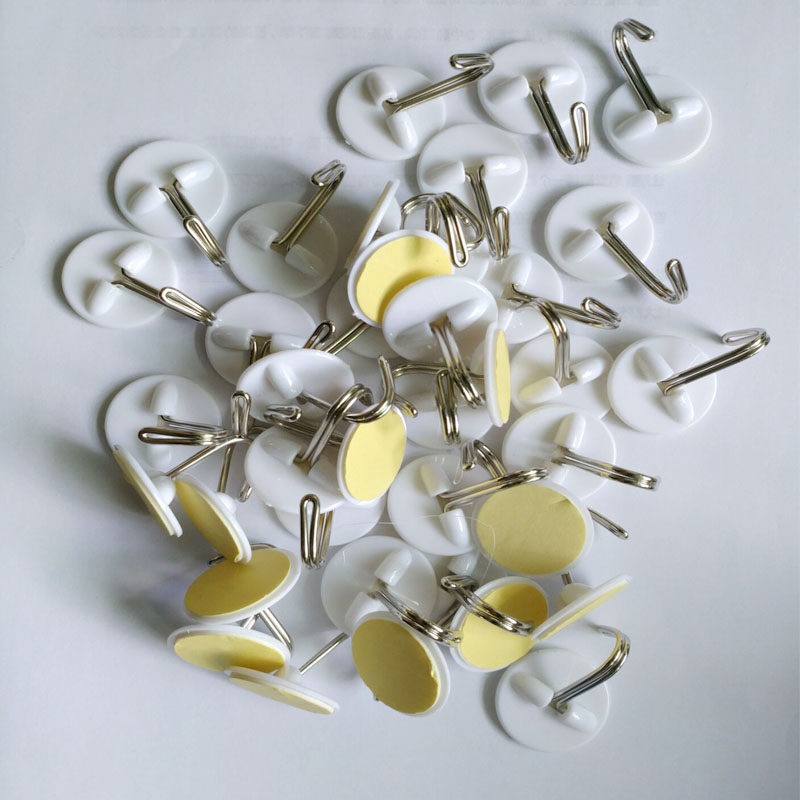 挂钩无痕打孔简约现代壁挂强力圆形粘钩厨房墙贴