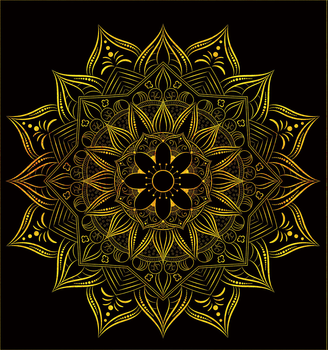 描金曼陀罗填色六字diy手绘涂色唐卡减压静心diy